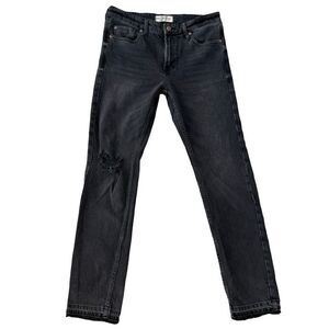 We the Free Free People Raw Hem Faded Black ripped Jeans Women’s Sz 27